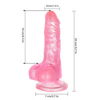 5 x Brand New 22cm Purple Trendy Lifestyle Dildo Realistic Dildo with Strong Suction Cup Cute Sex Toys Silicone Penis Replica Anal Dildo Anal Plug for Couples Adult Sex Toys Jelly Powder  - RRP €126.0