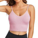 1 x Brand New Litthing Sports Bra Camisole Tank Tops Seamless Push Up Lingerie Brassiere Padded Yoga Bra for Women Strap Shorts Pink, XXL  - RRP €22.8