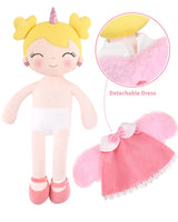 1 x RAW Customer Returns GAGAKU Soft Cloth Doll 43cm Unicorn Guardian Angel Dolls, Baptism Gift Girl Baby with Wings Cuddly Doll Lucky Charm for Children from 3-5 Years - Pink - RRP €14.99