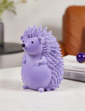 1 x Brand New NENBOLEC Modern Sculpture Arts Hedgehog Decor Figures Animal Statue Gift Living Room Art Polyresin Ornament Purple 16cm - RRP €49.99