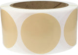 1 x RAW Customer Returns Beige circle stickers, 51 mm 2 inch dot labels 500 pack - RRP €22.4