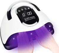 2 x RAW Customer Returns UV LED lamp for nails, 280W nail dryer, quick-drying nail curing light with 66 LEDs, auto sensor, 4 timer settings, portable handle, larger space, a useful nail tool set - RRP €55.98