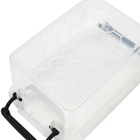 1 x RAW Customer Returns EZOWARE 1.3 L Plastic Storage Boxes with Lid, Transparent Stackable Storage Box with Handle, Organizer Container for Home, Bathroom, Kitchen - 19x12.5x9.5cm, Set of 12 - RRP €30.24