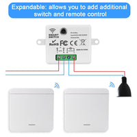 1 x RAW Customer Returns Wireless switch wireless light switch set, 2 pieces wireless switch light for lamp, wireless wall switch up to 50m range, no wiring required - RRP €20.06