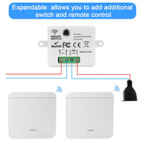 1 x RAW Customer Returns Radio switch radio light switch set, 2 pieces radio switch light for lamp, radio wall switch up to 50m range, no wiring required - RRP €20.06