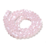 1 x RAW Customer Returns 90pcs Bohemian Crystal Beads 4mm Bicone Czech Beads Glass Beads, Bicone Beads Matt Pink  - RRP €7.01