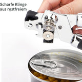 2 x Brand New Premium can opener, stainless steel can opener, manual can opener screw cap opener, can opener for seniors with non-slip handle, multifunctional bottle opener - RRP €40.8