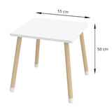 1 x RAW Customer Returns KYWAI Children s Coffee Table with Chair For a Child s Room with Style, Table and Chair in High Quality Pine Wood - RRP €85.61