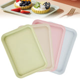 1 x RAW Customer Returns QUCUMER Pack of 4 Plastic Trays Serving Trays Plastic Tray 24.5 x 17.5 cm Serving Plates Serving Tray Rectangular Trays Non-Slip Fast Food Tray for Kitchen Dining Room Caf 4 Colors  - RRP €11.69