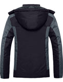 1 x RAW Customer Returns GEMYSE Men s Waterproof Mountain Ski Jacket Windproof Fleece Outdoor Winter Jacket with Hood Black Grey, XL  - RRP €87.74