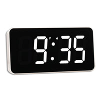 1 x RAW Customer Returns HZDHCLH Digital radio alarm clock LED table clock with date, temperature display, snooze function white  - RRP €23.18