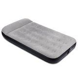 1 x RAW Customer Returns JHUNSWEN Camping Air Mattress Air Bed with Pillow, with Raised Flocked Surface, Easy to Inflate, Durable Blow Up Bed, for Travel as a Guest Bed 100x190cm without Pump  - RRP €17.14