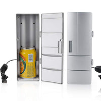 1 x RAW Customer Returns Mini Fridge, Portable USB Mini Fridge, Portable Can Drink Beer Cooler Cooler, Small Beverage Refrigerator for Home Office Camping and Car - RRP €44.89