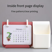 2 x Brand New Tagtight Pen Holder with Calendar 2024 - Multifunctional Desk Organizer with Monthly Calendar, Desktop Pen Holder and Storage for Office and Home, Stylish Design - RRP €40.8