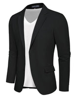 1 x RAW Customer Returns PaulJones Jacket Men s Sporty Modern Lightweight Jacket Slim Fit Blazer XXL Black - RRP €65.99