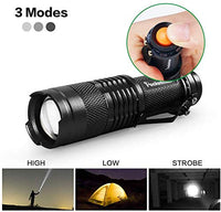 1 x RAW Customer Returns 1 Pack Red Light LED Flashlight, Zoomable Waterproof Flashlight, 3 Light Modes, Adjustable Focus Light for Camping, Hunting, Hiking, Night Fishing, Astronomy and Emergency Black Housing  - RRP €10.07