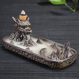 1 x RAW Customer Returns Incense Stick Holder, Ceramic Incense Stick Holder Backflow Incense Burner for Home Office Bedroom Yoga Decoration - RRP €17.4