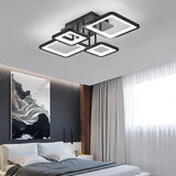 1 x RAW Customer Returns Comely LED Ceiling Light Modern Ceiling Lamp Dimmable with Remote Control Black Living Room Lamp 54W Modern Geometric Design Ceiling Lighting for Bedroom Kitchen Study - RRP €20.4