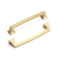 1 x RAW Customer Returns goldenwarm 10 pieces cabinet handles gold furniture handles 128mm hole spacing handle furniture gold LS9136BB128 handles for kitchen cabinets furniture handles brass kitchen handles brushed stainless steel - RRP €36.29