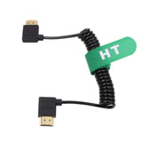 1 x RAW Customer Returns HangTon HDMI 4K 60p 8K cable thinly wound for ATOMOS Shinobi Ninja V Portkeys BM5 FEELWORLD Blackmagic Monitor ZCAM Sony A7IV Canon Nikon Camera Type A HDMI 2.1 right left angle - RRP €22.0