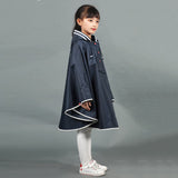 5 x RAW Customer Returns Wetry Children s Rain Poncho Girls Boys Rain Cape Waterproof Breathable Rainproof Raincoat Unisex Rain Jacket with Hood Dark Blue S - RRP €96.2