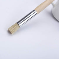 1 x RAW Customer Returns Healifty 6pcs Round Brush Wooden Handle Professional Beginner Tool of Different Sizes for Acrylic Watercolor Oil Painting - RRP €9.19