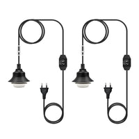 1 x RAW Customer Returns Industrial pendant light vintage with 450 cm cable pendant light made of metal with dimmer switch chandelier kitchen plug E27 kit pendant light black for gazebo - RRP €20.4