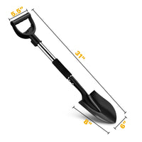 1 x RAW Customer Returns Garden Shovels for Digging, 78 cm Small Shovel with Comfortable D-Handle, Black Spade Shovels for Camping, Edging, Heavy Duty Metal Compact Shovels, Mini Shovel Steel - RRP €23.99