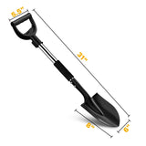 1 x RAW Customer Returns Garden Shovels for Digging, 78 cm Small Shovel with Comfortable D-Handle, Black Spade Shovels for Camping, Edging, Heavy Duty Metal Compact Shovels, Mini Shovel Steel - RRP €23.99