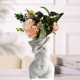 3 x Brand New Exogio Female Body Vase Boho, Aesthetic Flower Vase for Pampas Grass, Modern Chic Sculpture Vase White, Ceramic Dried Flower Vase, Wedding, Living Room Office Home Decor - RRP €61.2