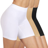 1 x RAW Customer Returns SIHOHAN women s cycling shorts, underpants with leg boxer shorts, women s short leggings shorts, pants under dress cycling underwear, high waist and comfortable black white beige, XL  - RRP €22.99