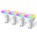 1 x RAW Customer Returns Lepro GU10 Smart Lamp RGBW, WiFi Alexa Light Bulbs, Wifi LED Bulbs, 4 Pack 4.5W 50W, RGB and Warm White, Dimmable via App or Voice , Compatible with Alexa Echo, Google Home - RRP €31.75