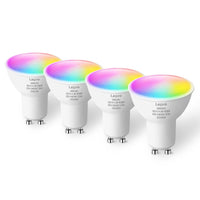 1 x RAW Customer Returns Lepro GU10 Smart Lamp RGBW, WiFi Alexa Light Bulbs, Wifi LED Bulbs, 4 Pack 4.5W 50W, RGB and Warm White, Dimmable via App or Voice , Compatible with Alexa Echo, Google Home - RRP €31.75