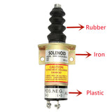 1 x RAW Customer Returns DEWIN solenoid, stop magnet 12V steel housing motor stored replacement kit 1504-12C2U1B1S1 - RRP €43.19