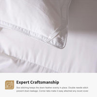 1 x RAW Customer Returns DWR down duvet 135 x 200 cm winter warm duvet 135 x 200 cm, 100 organic cotton, winter duvet made of feathers and down 1350 g, fluffy quilt, kotex, white - RRP €108.1