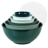 1 x RAW Customer Returns BoxedHome Mixing Bowl Set with Lid, Mixing Bowls, Pack of 12 Mixing Bowl Set, Plastic Salad Bowl Non-Slip Stackable Serving Bowls for Kitchen 6 Bowls and 6 Lids, Green  - RRP €34.27