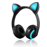 1 x RAW Customer Returns Wireless Over-Ear Headphones, Cat Ears with 7 Colors Bright LED Lights, Bluetooth Stereo, Compatible with Smartphone, Computer, Tablet - RRP €23.99