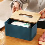 15 x Brand New ComResi Tissue Holder, Rectangular Tissue Holder, Wooden Tissue Holder, Tissue Holder Blue  - RRP €239.85