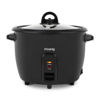 1 x RAW Customer Returns H.Koenig rice cooker ORYZA8, non-stick and dishwasher-safe bowl, 1.8L, keep warm function, automatic switch-off, BPA-free, transparent lid, rice spoon measuring cup, 700W - RRP €36.25