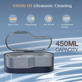 1 x RAW Customer Returns bubbacare ultrasonic cleaner, 450ml ultrasonic cleaner ultrasonic device, 45kHz glasses cleaning device 4 timer cleaning modes for glasses, watches earrings dentures coins jewelry rings - RRP €37.3