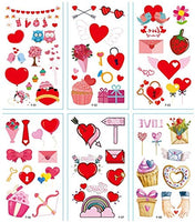 5 x Brand New Longsing Valentine s Day Tattoo Stickers Heart Tattoos Set Temporary Body Stickers Christmas Valentine s Day Party Favors - RRP €150.0