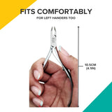 1 x RAW Customer Returns Rui Smiths Professional Cuticle Nippers Precision Surgical Grade Stainless Steel Cuticle Trimmer, French Handle, Single Spring, 4mm Jaw Quarter Jaw  - RRP €26.35