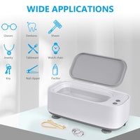 1 x RAW Customer Returns Flintronic Ultrasonic Cleaner, 45000Hz Professional Ultrasonic Cleaner with 3 Time Functions, 300ML Ultrasonic Glasses Cleaning Device for Glasses Watches Rings Jewelry Dentures - RRP €13.16