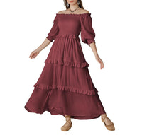 1 x RAW Customer Returns SCARLET DARKNESS Women s Steampunk Viking Costume Halloween Carnival Cosplay Vampire Party Dress Beans Paste XL - RRP €31.92