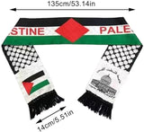 12 x Brand New Yeria Palestine Flag Scarf, Palestine Double Side Scarf, Palestine Jerusalem Arabic Satin Scarf for Men and Women Islamic Ramadan Gift, A, M - RRP €288.0