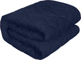 1 x RAW Customer Returns Utopia Bedding Quilted Mattress Protector 180 x 200 cm, Fitted Mattress Topper, Deep Pocket Mattress Cover Stretches up to 38 cm Navy Blue  - RRP €19.06