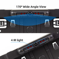 1 x RAW Customer Returns License Plate Holder for Rear Camera, Universal European License Plate Holder with Rear Camera with 1080P HD Night Vision, 170 Wide Angle, IP168 Waterproof - RRP €26.21