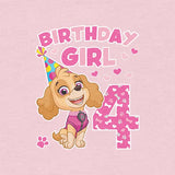 1 x RAW Customer Returns PAW PATROL T-Shirt Girls Skye Birthday Girl 4 Years Birthday Girl TShirt 128 Pink - RRP €22.14