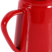 1 x RAW Customer Returns JMAHM Teapot Enamel Coffee Pot 1L Water Jug Can Be Used for Coffee, Tea, Milk, Oil, Induction Cooker Gas Stove Universal Red  - RRP €29.36