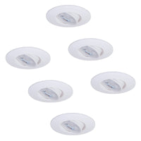 1 x Brand New HCFEI Exclusive LED recessed spotlight 5W flat 25mm - GU10 LED module - 38 beam angle - swiveling white matt - LED ceiling light low installation depth set of 6 - warm white  - RRP €29.99